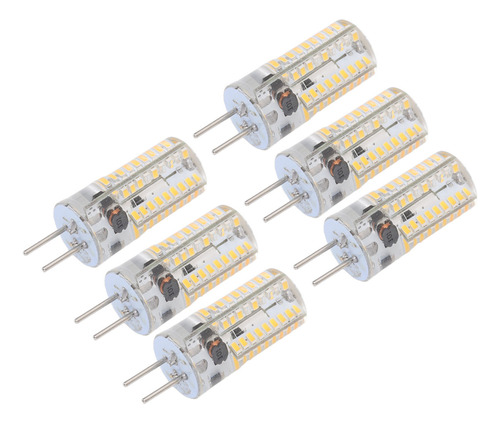 6 Bombillas Led Gy6.35 De 5 W, Ac, 12 V, Luz Blanca Cálida,