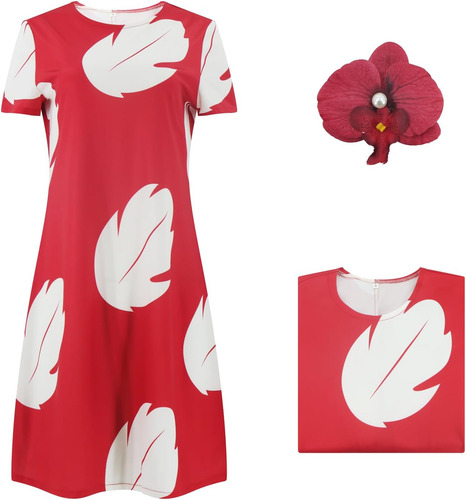 Gauwean Vestido De Disfraz De Lilo Para Mujer, Vestido Hawai