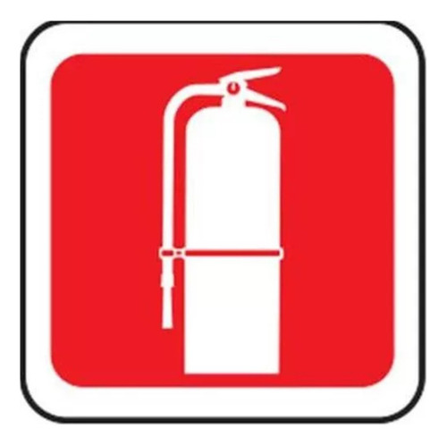 Cartel Calcomania Autoadhesivo Matafuego 14x14 Centimetros Cuadrado Seguridad Realizada En Pvc Facil Colocación Para Pegar Sobre Diferentes Materiales Facil Visualización