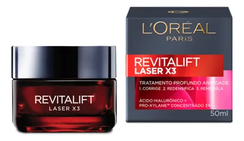 L'Oréal Paris Creme Facial Anti-idade Laser X3 Diurno Revitalift ...