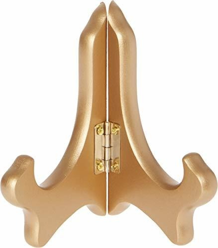 Caballete - Bard's Hinged Gold-toned Wood Stand, 4  H X 4.5 