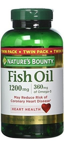 Nature's Bounty Fish Oil 1200 Mg Twin Packs, 180 Rapid Relea