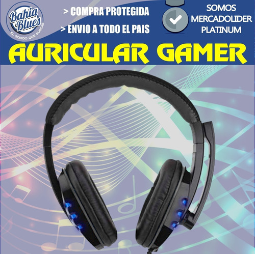 Auricular Gamer Led Rgb Microfono Pc Ps4 Xbox Gaming Cuotas