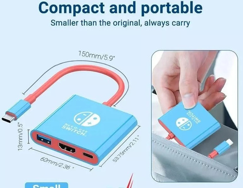 Adaptador Tipo C A Hdmi Para Nintendo Switch Docking Station