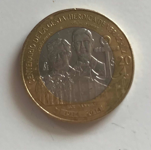 Moneda De 20 Pesos 1914-2014