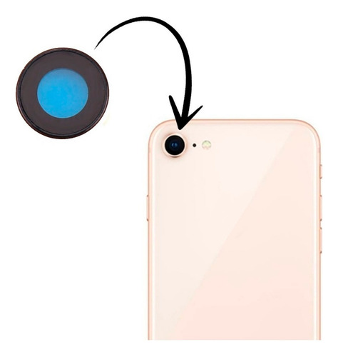 Cambio Vidrio Lens Trasero Camara Compatible Con iPhone 8