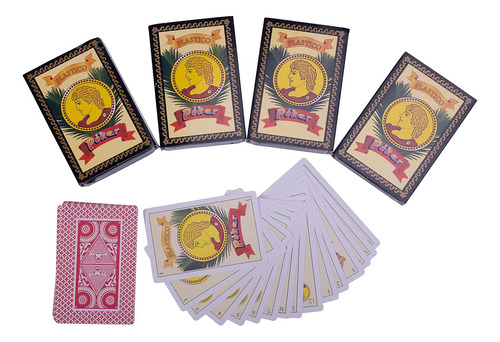 Juego De Cartas Español Neakomuki, 4 Barajas, Impermeable, M