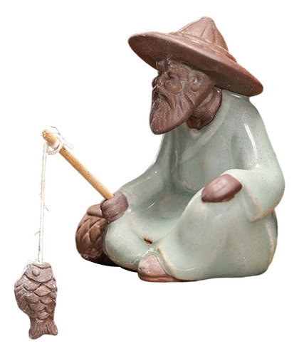 Figura En Miniatura De Pescador, Decoración De