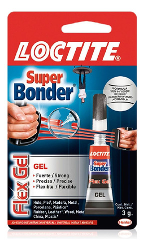 Pegante Instantáneo Super Bonder 3 Gramos Flex Gel