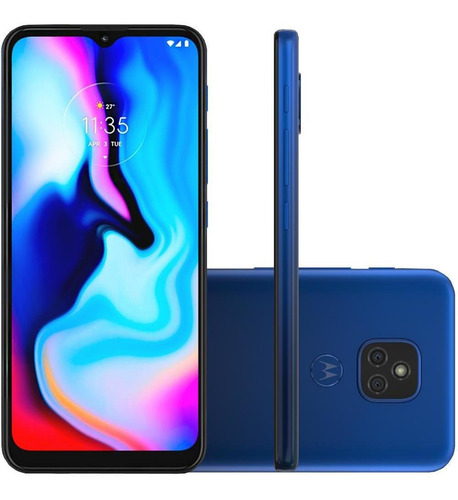 Celular Motorola Moto E7 Plus Azul 64gb 4gb Cam 48mp + 2mp