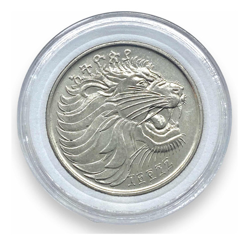 Wow Moneda De 50 Santeem Del País Africano De Etiopía 1977