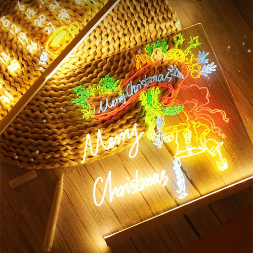 Transparente Colorido Llevó Cuaderno De Notas Con Luz
