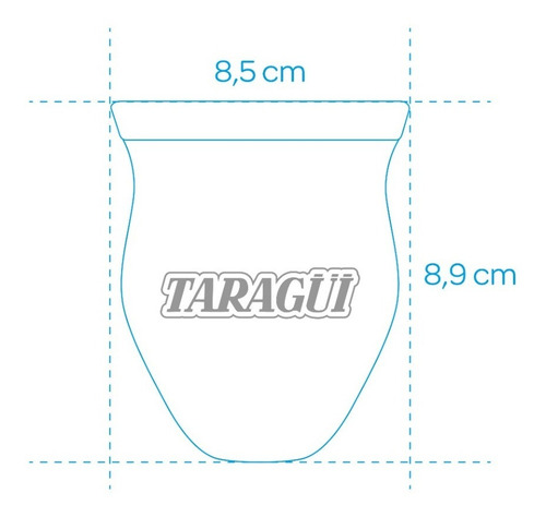 Imagen 5 de 5 de Mate De Vidrio Grande Taragüi Fucsia Boca Ancha