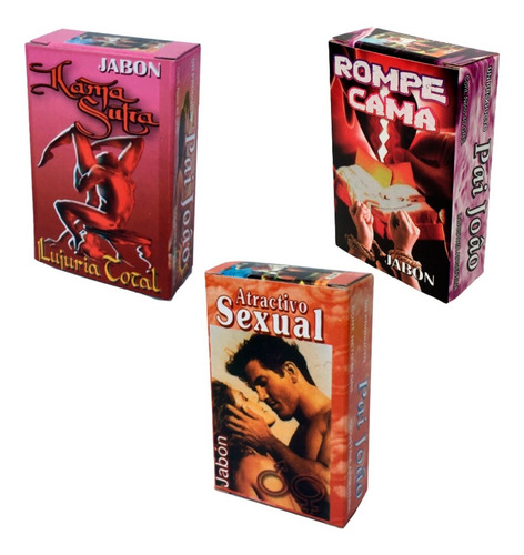 Pack X3 Jabon Kamasutra Atractivo Sexual Rompe Cama Pai Joao