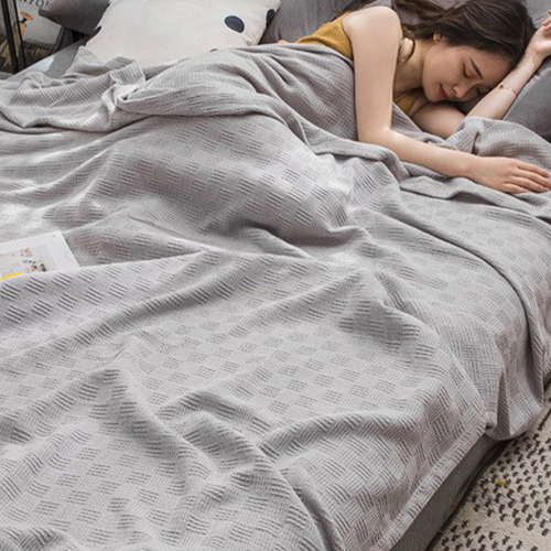 Manta De Cama De Algodón, Manta Térmica De Algodón Doble De