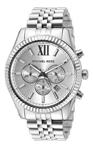 Reloj Para Hombre Michael Kors Mk8405 Plateado De Acero