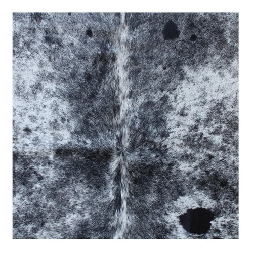 Alfombra de piel completa de buey grande moteado en blanco y negro