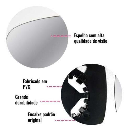 Lente Retrovisor Punto 2007 A 2017 Linea 2008 A 2016 Direito