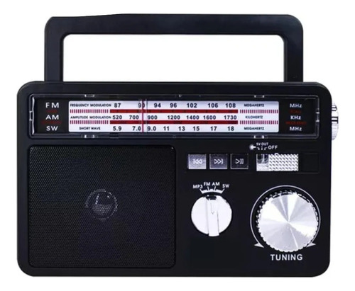 Radio Recargable, Panel Solar, Usb, Linterna Led, Bt, Pilas