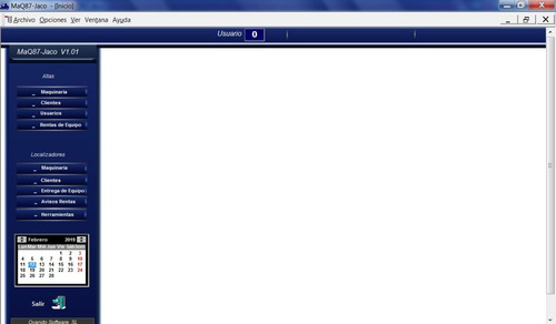 Software Para Renta De Maquinaria