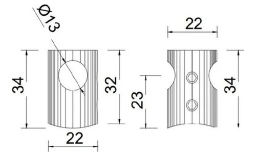 12 Conector Poste De Acero Inoxidable Base Curva Tubo 1/2