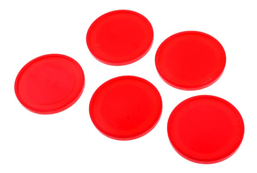 Pucks De Hockey De Plástico Duradero De 5 Piezas Rojo 60mm