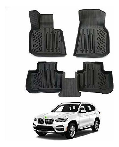 Tapetes - Powerty Floor Mats 2 Row Liner Set For ******* Bmw