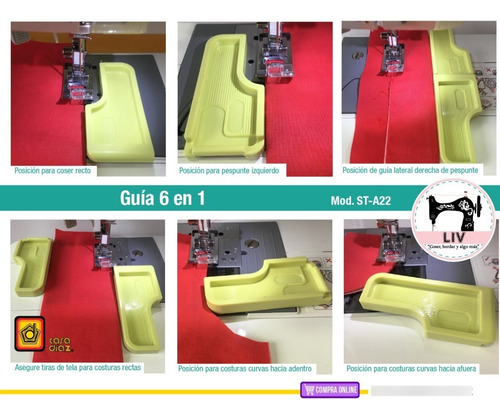 Imagen 3 de 4 de Guía 6 En 1 Para Coser A Máquina Y Paq.de Agujas Universales