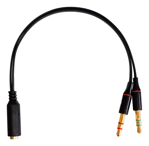 Cabo Adaptador P2 4c Fêmea X 2 P2 Macho 20cm
