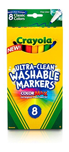 Marcadores Lavables Crayola Ultra-clean, Color Max, Fine Lin