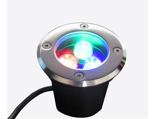 20 Pz Spot Led Rgb Para Piso 3w Con Control Remoto Emp3p