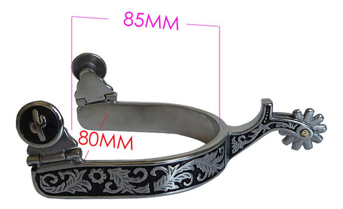 2 Uds., Espuelas Para Montar A Caballo, Botas Argent Negro