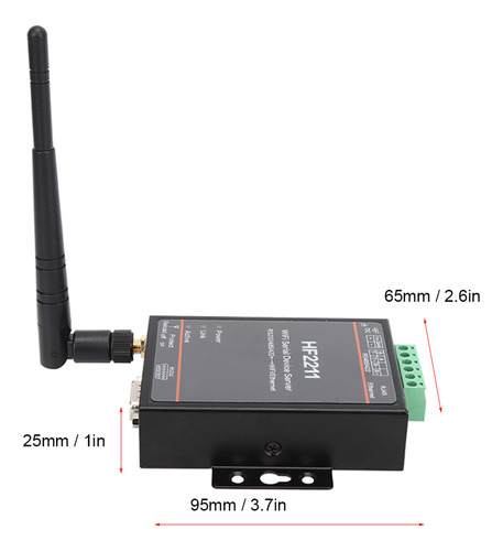 Servidor Serie Hf2211 Rs232/485/422 A Wifi Y Ethernet