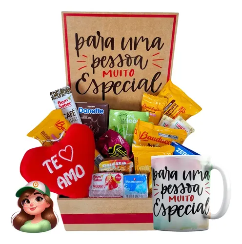 Cesta de Café da Manhã Presente Aniversário Kit Natal Namorada MD...