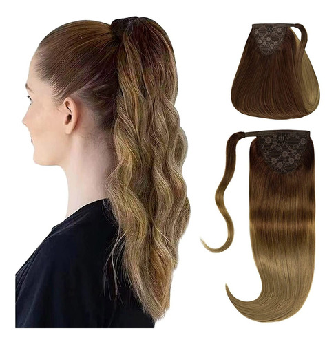 Extensiones De Cabello Humano 90gr 22in Darker Brown Mix Cas