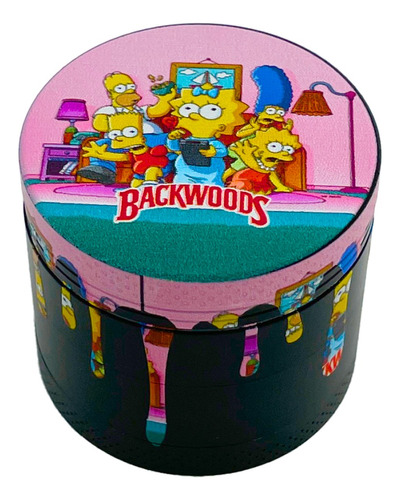 Grinder Hidroimpreso De Metal Backwoods Simpsons 40 Mm 4 Pza