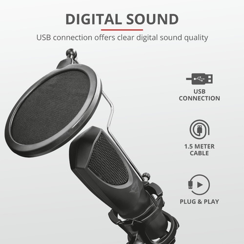 Microfono Trust Gxt 232 Mantis Streaming Usb