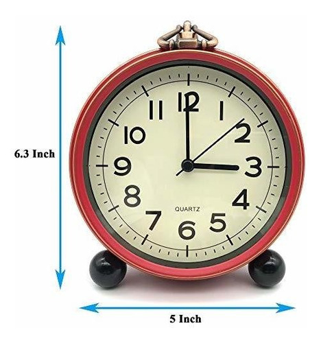 Creult Reloj Despertador Retro Simple Pequeños Relojes Para
