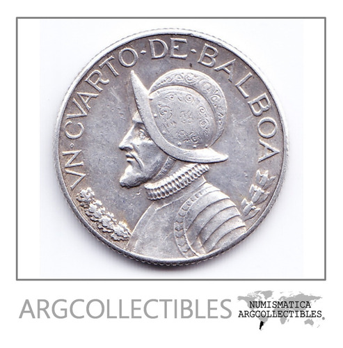 Panama Moneda 25 Centavos De Balboa Plata 1930 Km-11.1 Xf