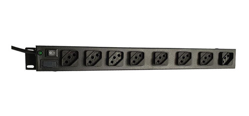 Régua 8 Tomadas Rack 19 Polegada Cabo 3m - 110v /220v 2200w