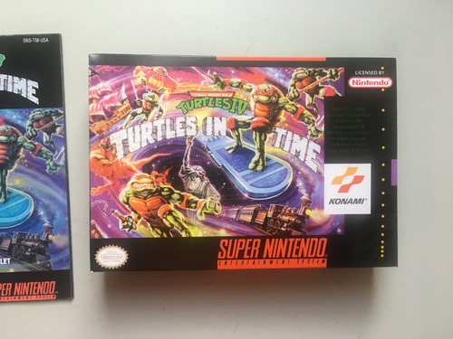 Tmnt Iv Turtles In Time Snes Caja Con Soporte Y Manual