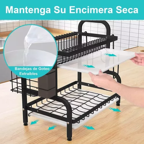  Escurridor de cubiertos, soporte para cuchillos, gran  capacidad, con ranuras anchas para un fácil almacenamiento de cuchillos de  cocina, escurridor y organizador de cubiertos : Hogar y Cocina