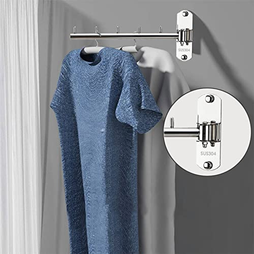 Perchero Plegable De Pared Con Brazo Oscilante De Acero Inox