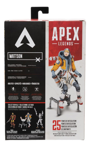 Figura De Ação Colecionável De 6 Polegadas Apex Legends Watt