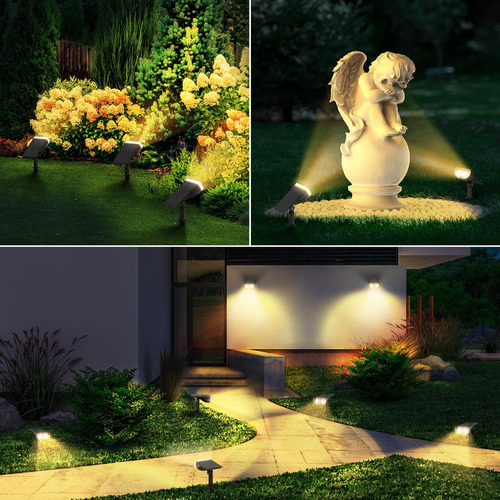 Focos Solares Con 16 Leds Para Jardín, Luz Cálida