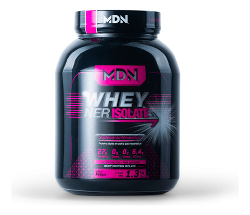 Proteína Aislada WheyNer Isolate 1.36kg Sabor Fresa MDN Sports