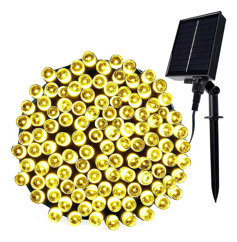 Cadena De Luces Solares 98 Pies 300 Luces Led 8 Modos De Luz