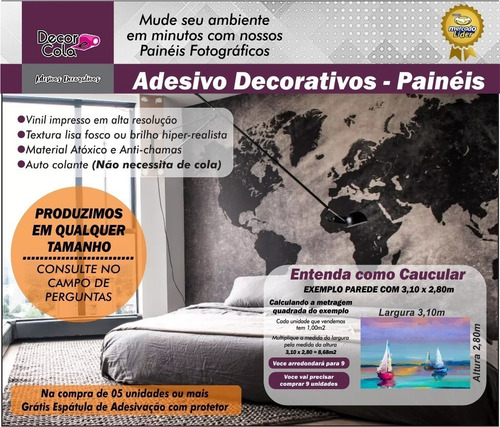 Imagem 5 de 6 de Painel Mural Adesivo De Parede Luxo Floral Joias Azul 1m²