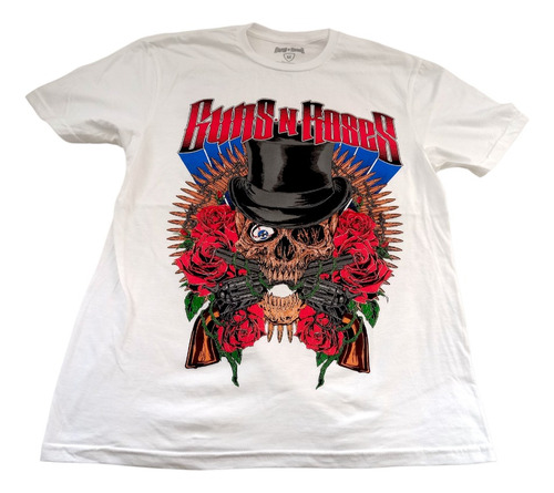 Guns N' Roses Polera Blanca M/l/xl Blackside