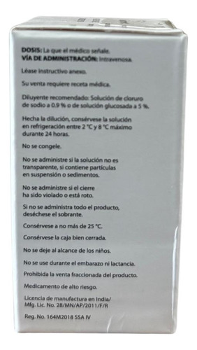 Ácido Zoledrónico Iny 4mg/5ml Con 1 Frasco Amp